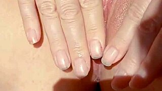 hey, wanna see this mature blonde spreading her shaved pussy for early morning masturbation?