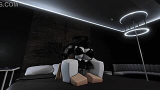 I'm fucking with my busty goth friend in roblox