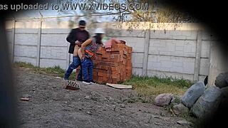 latina flashing pussy at work caught on camera