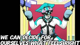 a furry cosplayer enjoys diapered fun for the first time in part one