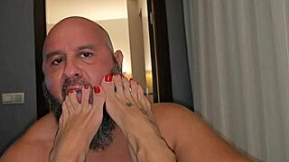Intriguing foot job and intense foot fetish play