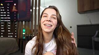 Watch me, monika, youthful 18+, go wild as shaved student slut monika fingers herself with dildo until she squirts like a filthy amateur cam queen in heat