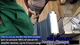 Dr. tampa performs aria nicole's yearly physical exam