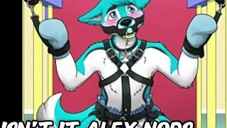a furry cosplayer enjoys diapered fun for the first time in part one