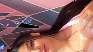 The university student rocks with her dildo