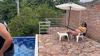 horny pool guy fucks me when husband is away