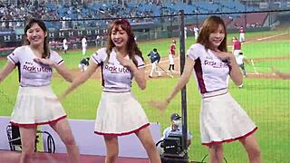 sexy baseball cheerleaders dancing