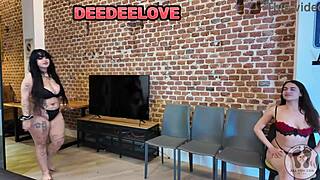 4 girls introducing for a humiliation bdsm session stripping