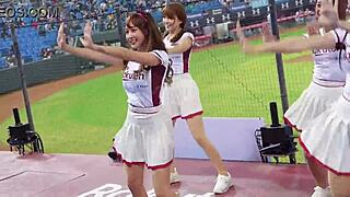 sexy baseball cheerleaders dancing