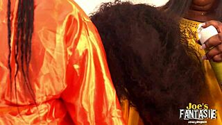 No wedding today - pregnant ebony bride with big tits getting fucked!