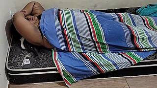 madrasta arrives from party and gets fucked hard in homemade creampie