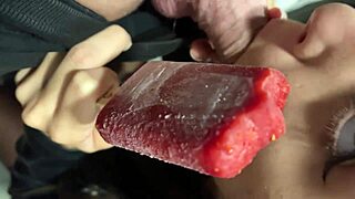 Sloppy deepthroat footjob and rimming after public flashing and risky elevator blowjob!