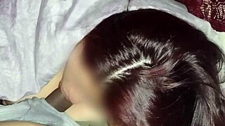 Watching movies with my neighbor while sucking his cock