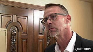 student gets caught with her professor and gets a double dose of cock and an a grade threesome