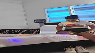 Mature latina whore bends over for deepthroat and rimjob from young amateur in homemade cheating scene