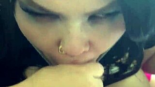 Tits Out Pov Blowjob With Brunette Amateur Deepthroat And Cumshot