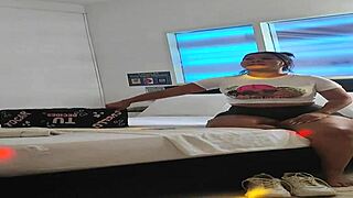 Mature latina whore bends over for deepthroat and rimjob from young amateur in homemade cheating scene