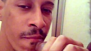 Seusubpink Submissively Drinks Piss from Big Black Cock