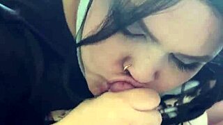 Tits Out Pov Blowjob With Brunette Amateur Deepthroat And Cumshot