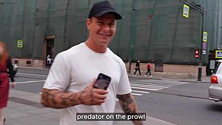 Hot big tits chick gives vlogger bj in hallway, he fucks her at home!