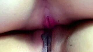 hardcore lesbians tribbing with vibrator between dripping wet pussies