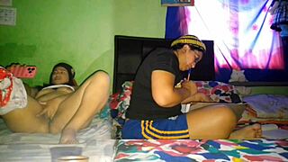 Masturbating Big Pussy While She Studies