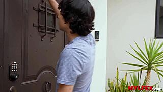 Mylfex: Lucky Boy Visits Friend But Catches Milf In Bathroom Shower