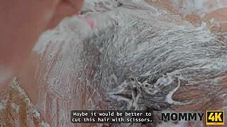 MOMMY4K SHAVING MATURE PUSSY ENDED UP AS HOT BATHROOM FUCK