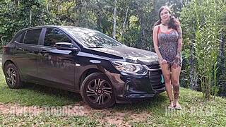 She smokes while we hang out and she takes a break