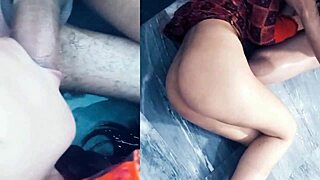 He intensely puts his penis in her mouth and fucks her hard until he cums