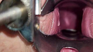 Mutual Masturbation With Speculum Wide Open Pink Pussy