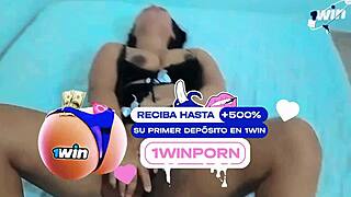 milf swallows cum while denying cuckold husband permission to fuck her small cock she masturbates for consolation and sucks him off