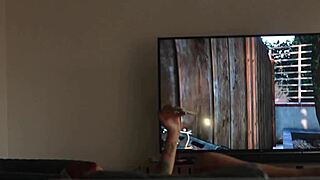 beautiful ebony britanny taylor finds her bestfriend jerking off in the living room hot interracial girls sex