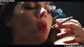 italian beauty vale nappi enjoys smoking while relaxing