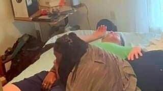 Passionate ebony neighbor visits for intense homemade fucking session