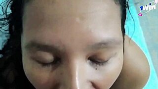 milf swallows cum while denying cuckold husband permission to fuck her small cock she masturbates for consolation and sucks him off