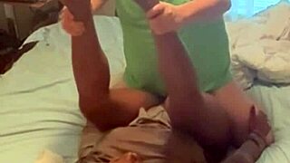 Passionate ebony neighbor visits for intense homemade fucking session