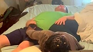 Passionate ebony neighbor visits for intense homemade fucking session