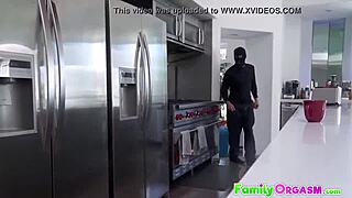 Young stepdaughter and thief stepdaddy share hardcore family orgasm in taboo group scene