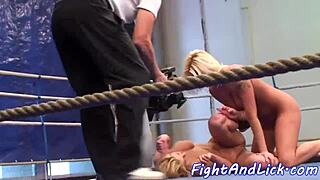 Busty European Babe Wrestles Rival