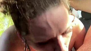 Busty Petite 18+ Hooker Gets Fucked In Public & Begs For Facial