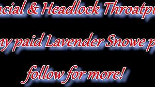 Cum facial and cum in throat with pigtail headlock for hot white girl