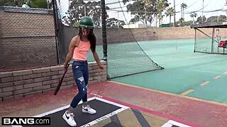 asian teen aria skye's tight pussy gets brutally pounded in public