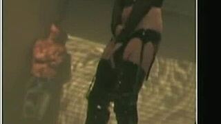 a blond beefy guy pounds a stunning chick hard with his pecker