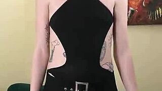 kit summers part 3 in the little black bodysuit and gothic miniskirt