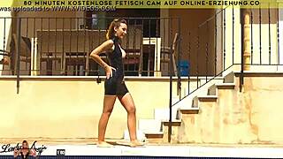 Latex mistress offers contrasting slave education online and in real life