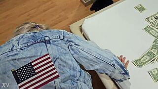 Breaking MY BLONDE'S ASS doggy style with THICK BLACK COCK.