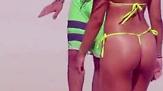 Young girl in micro bikini