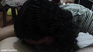 Jade pleases her husband to fuck the neighbor.