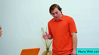 Sexy blonde teen masseuse delivers amazing wet nuru massage and more!